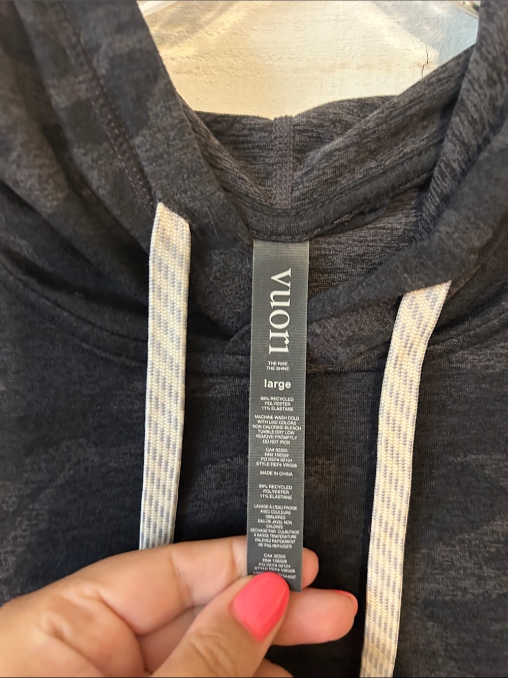 Vuori Lightweight Camo Hooded Pullover Shirt - Gray - Picture 2 of 5